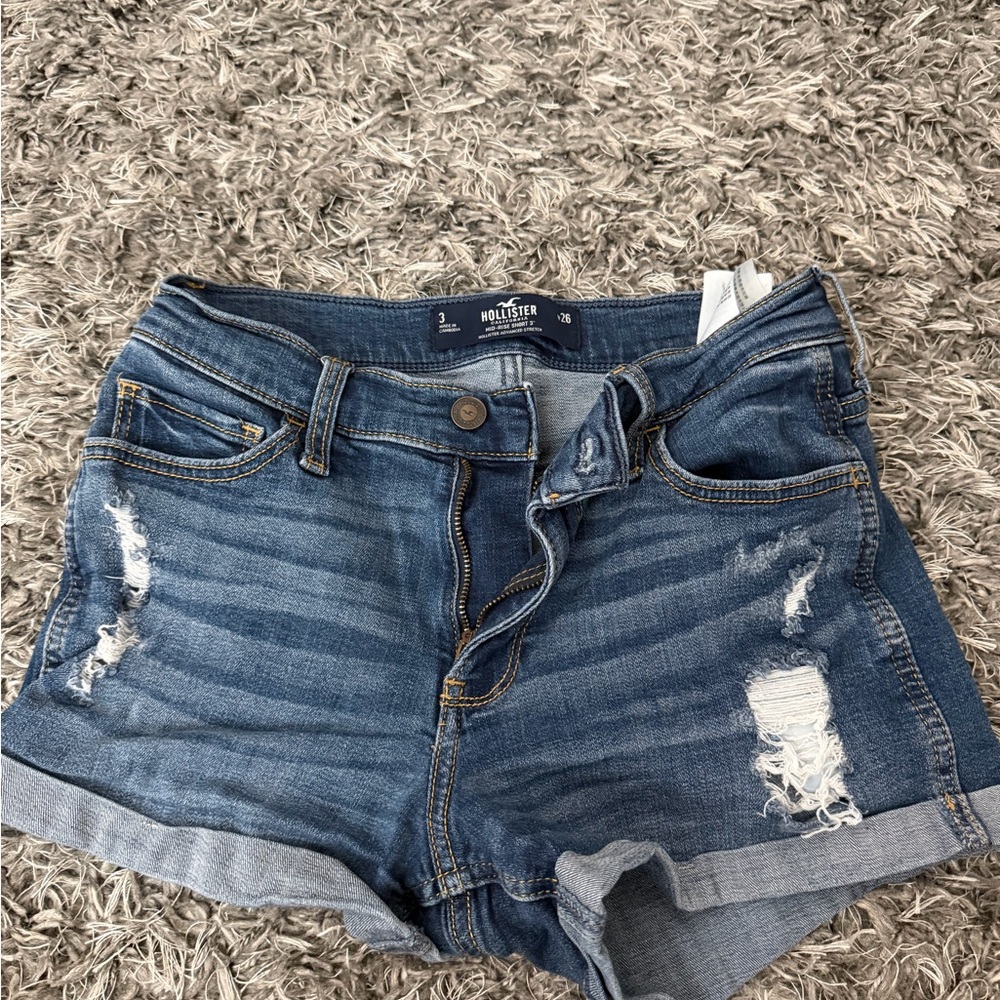 Hollister Women's Distressed Blue Jean Shorts